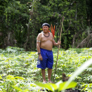 Daví Kopenawa er yanomamienes leder og internasjonale talsmann. Publisert 04.05 2013. Handoutbilde fra Det kongelige hoff. Bildet er kun til redaksjonell bruk - ikke for salg. Foto: Rainforest Foundation Norway / ISA Brazil.